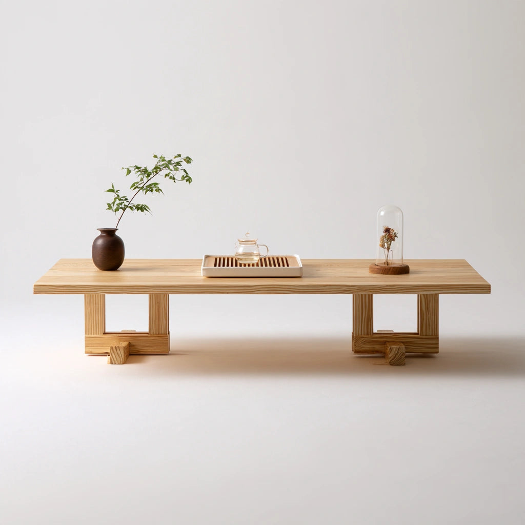 Table basse en bois en bois, coloris brun naturel