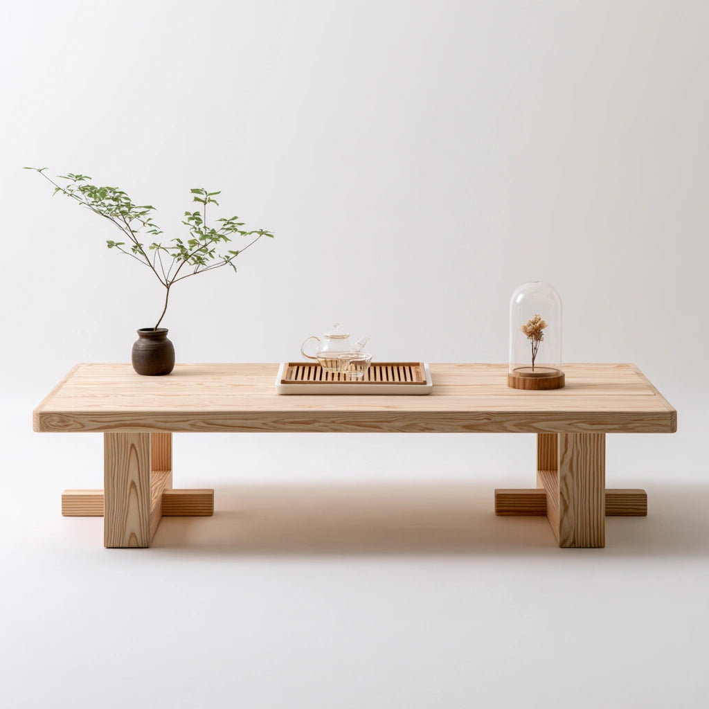 Table basse en bois en bois, coloris brun naturel