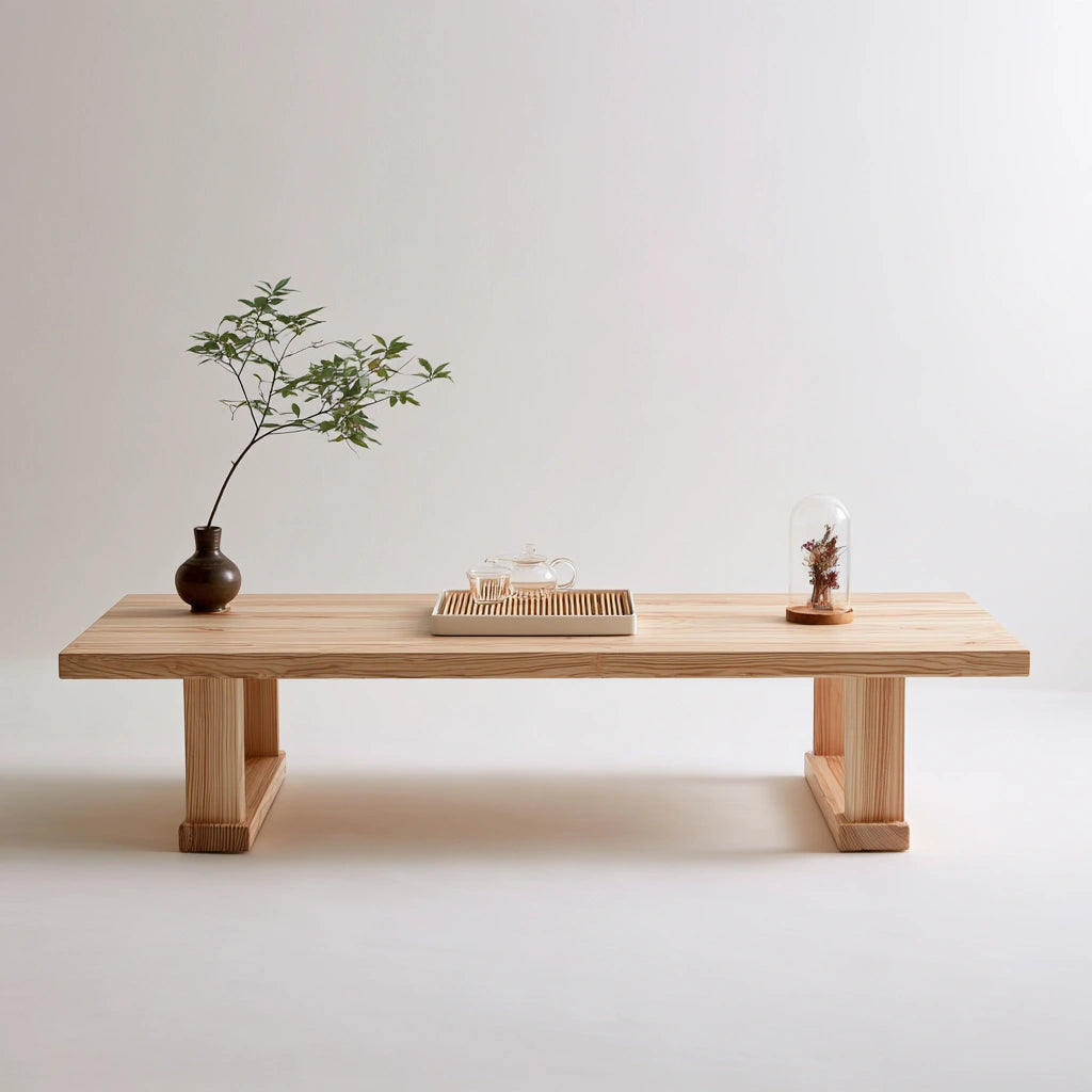Table basse en bois en bois, coloris brun naturel