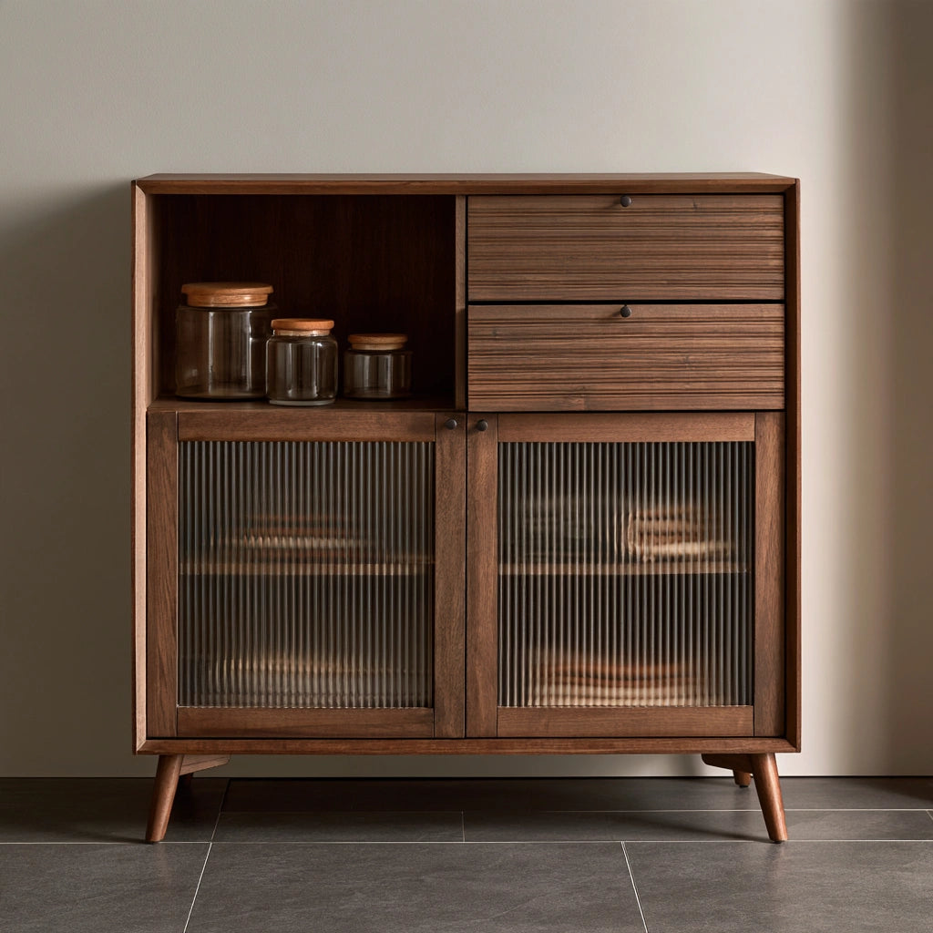 Meuble de rangement en bois, coloris brun moyen