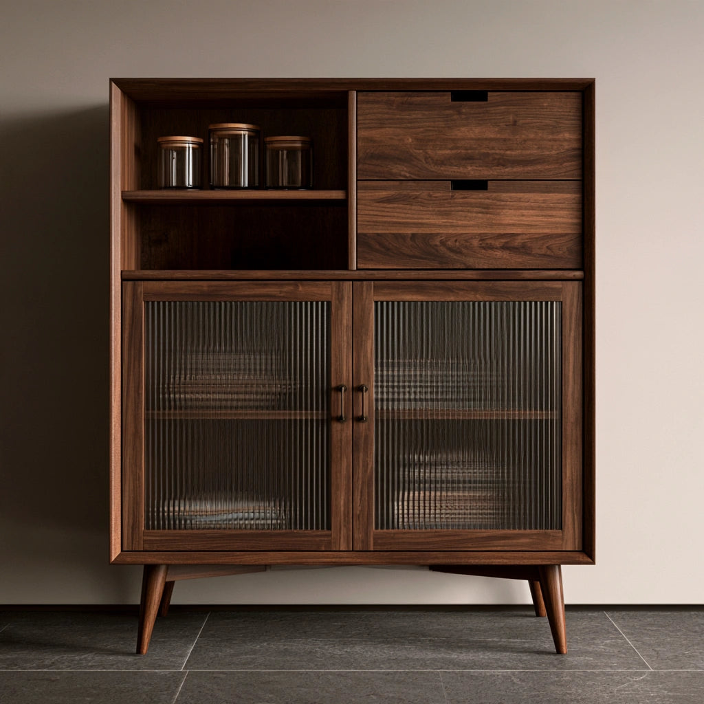 Meuble de rangement en bois, coloris brun moyen