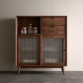 Meuble de rangement en bois, coloris brun moyen