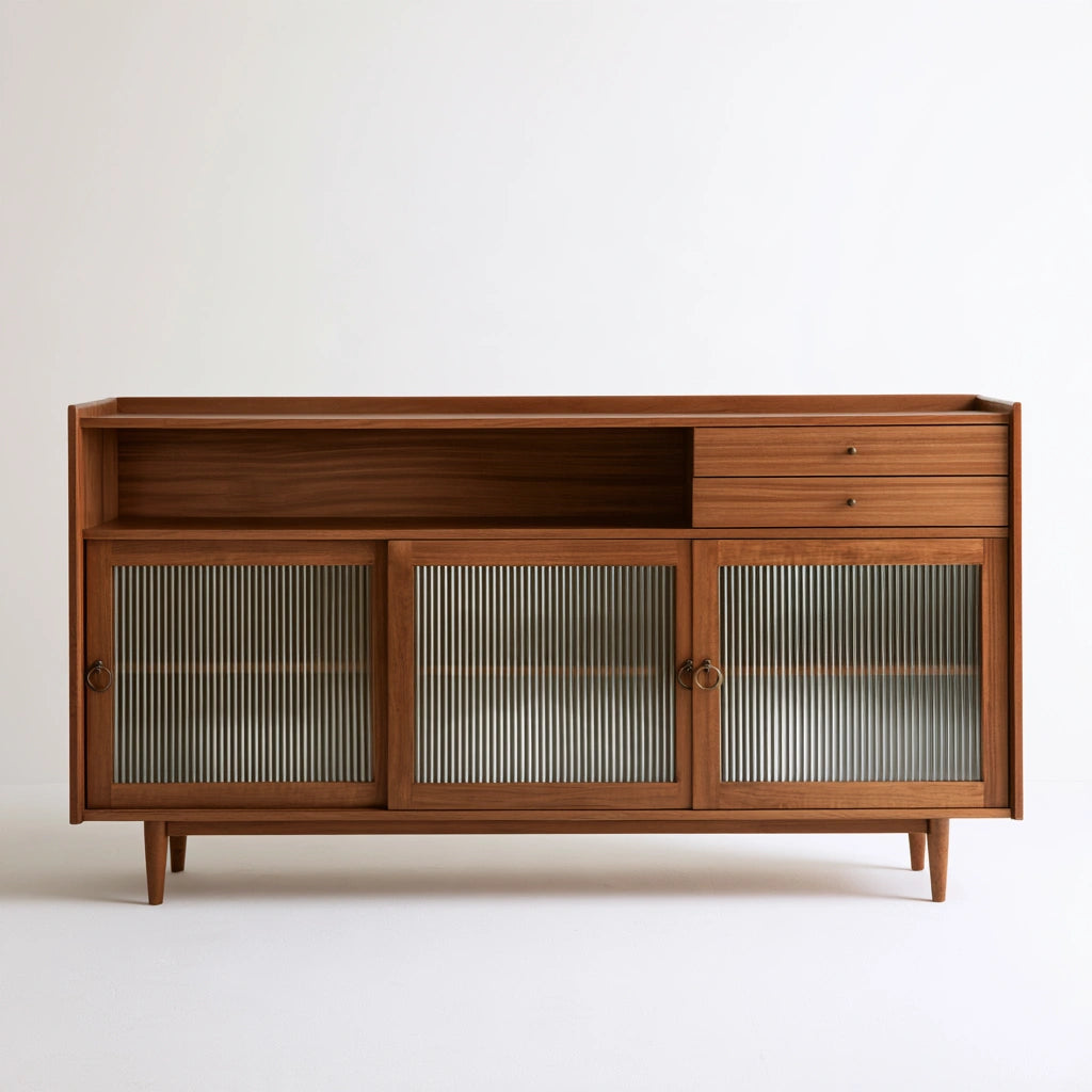 Buffet de rangement en bois, coloris brun moyen