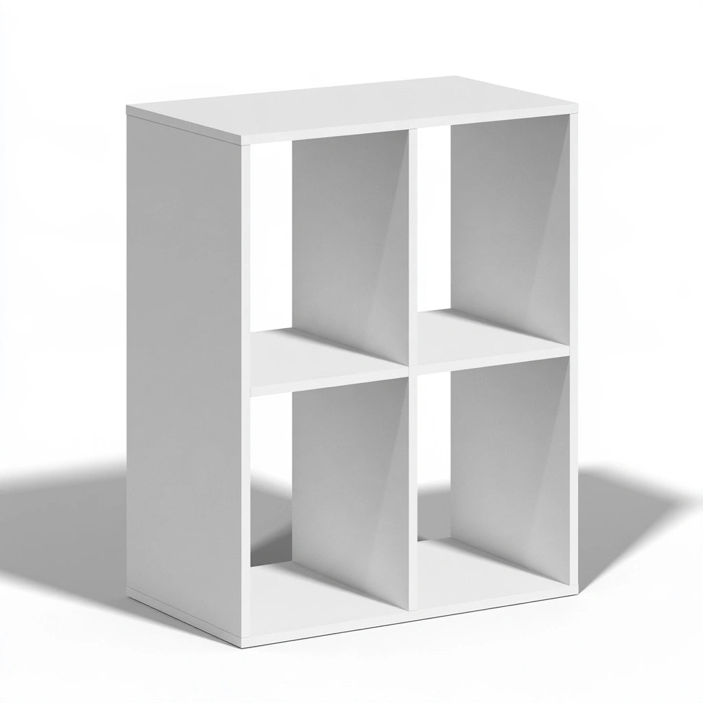 Étagère à cubes aux lignes épurées, coloris blanc