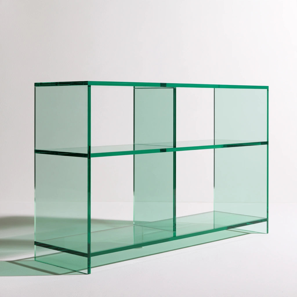 Console d'entrée aux lignes épurées, coloris gris