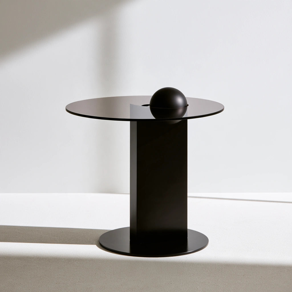 Table d'appoint aux lignes épurées, coloris noir