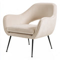 Fauteuil d'appoint aux lignes épurées, coloris beige
