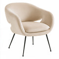 Fauteuil d'appoint aux lignes épurées, coloris beige