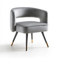 Fauteuil d'appoint en velours, coloris gris clair